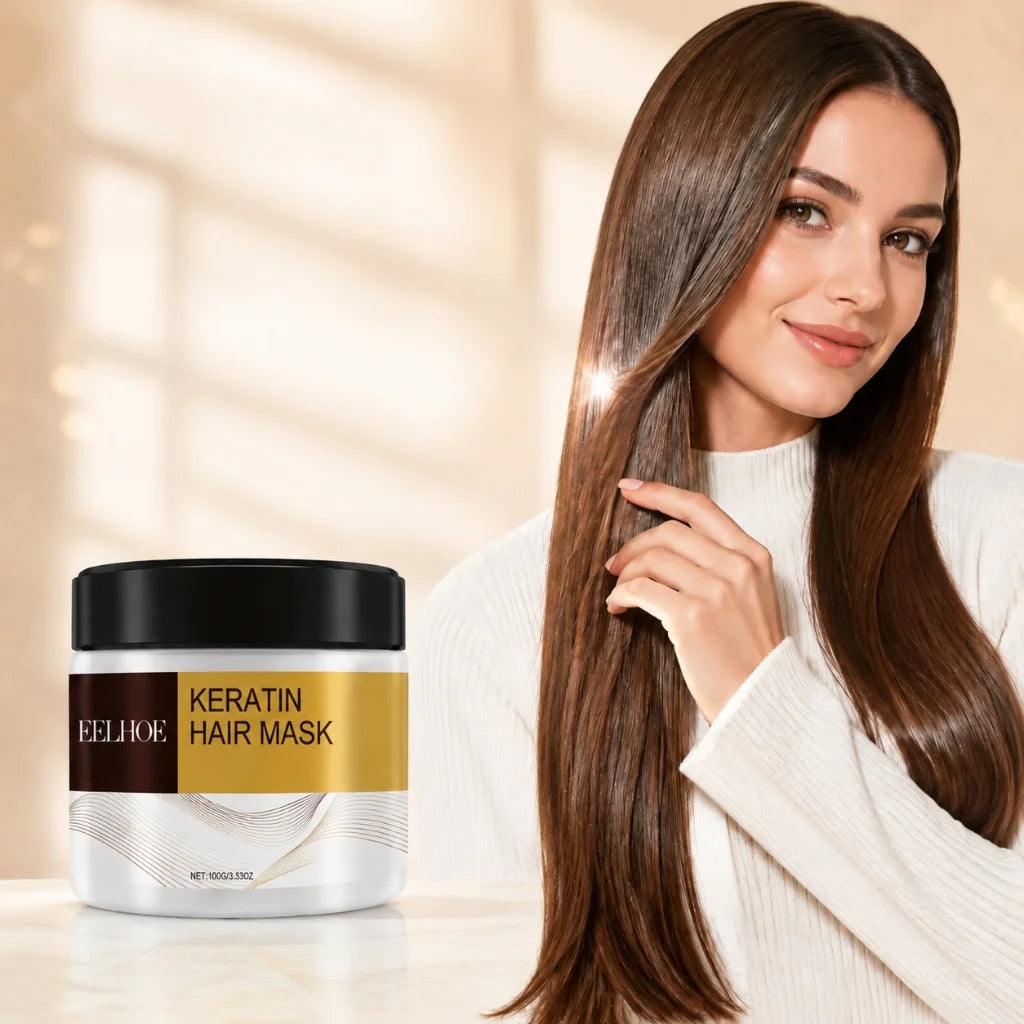 Keratin Hair Mask Argan Coconut Oil Collagen Repair Damaged Hair Reduce Breakage Nourish Smooth Shiny Deep Hair Care Mask