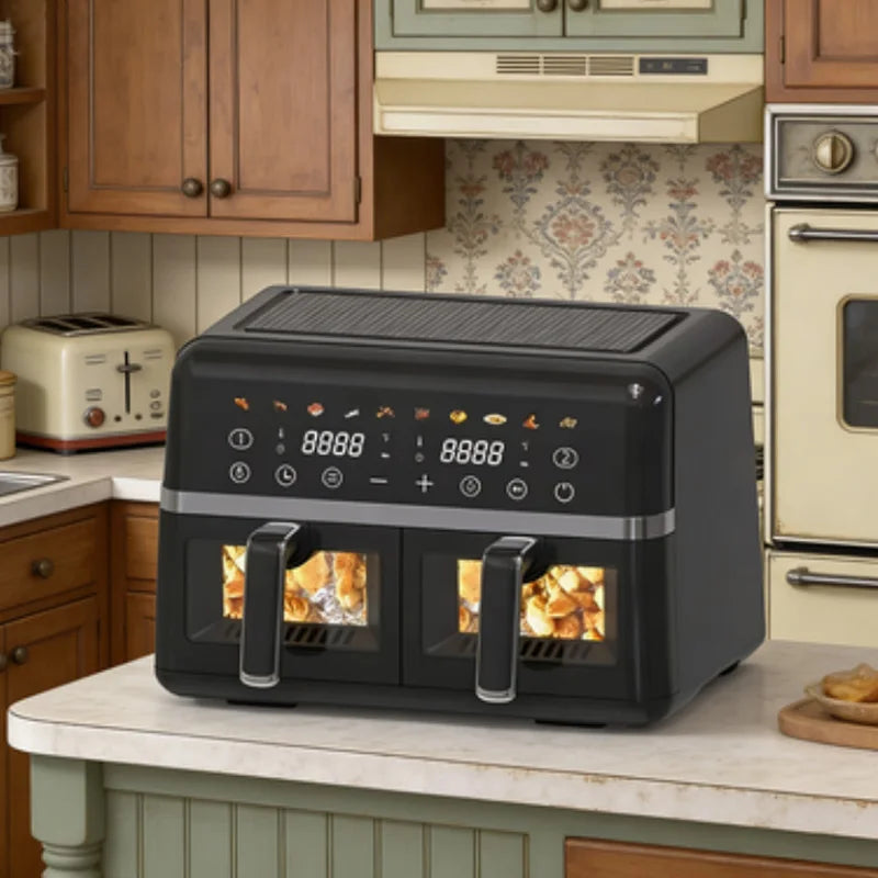 2800w Dual Basket Air Fryer 9l Double Pot Air Fryer Two Zone Smart Kitchen Appliances Freidora