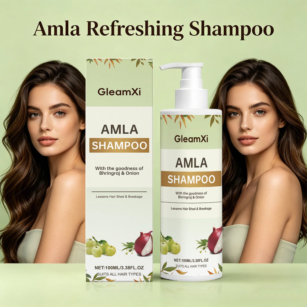 Amla Shampoo Strengthening Nourishing Hair Controls Excess Oil Adds Shine Reduce Hair Shedding Breakage Onion Bhringraj Shampoo