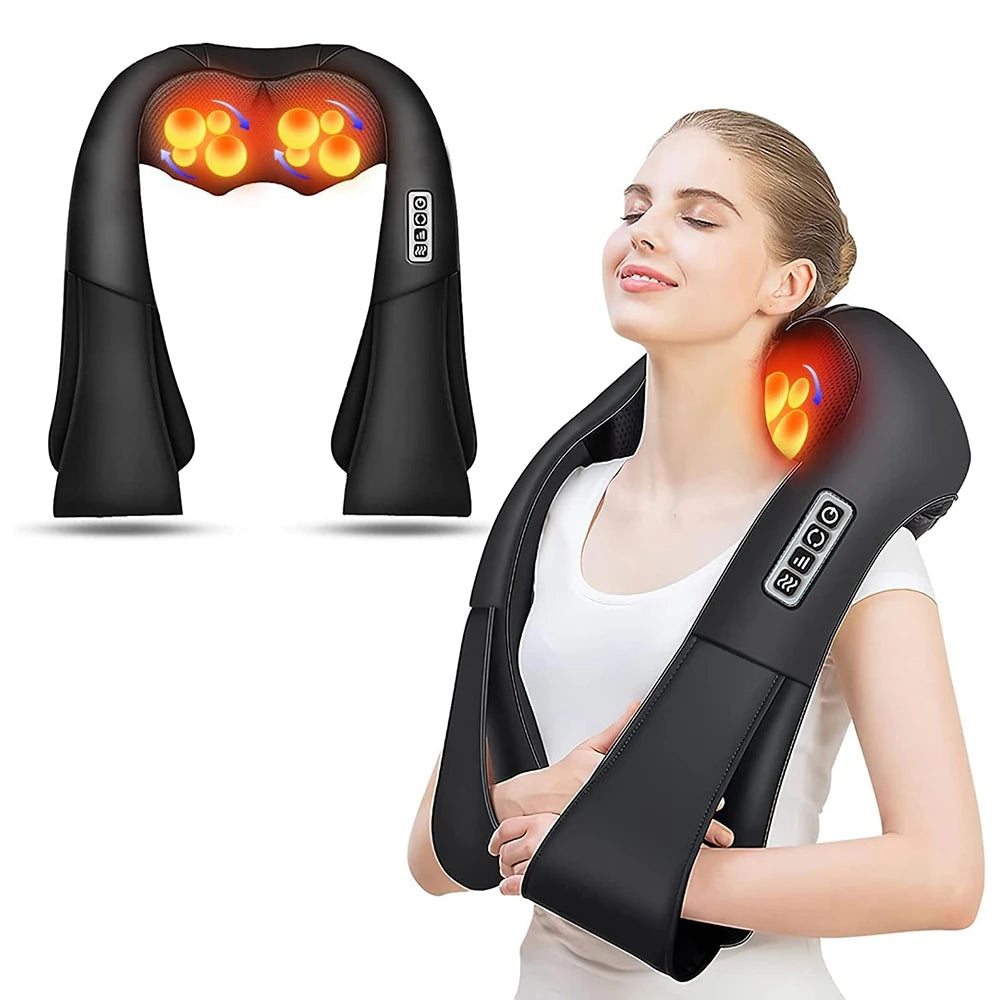 Back And Neck Massager, Back Massager Deep Tissue Kneading Massager Neck And Shoulder Massager With Heat