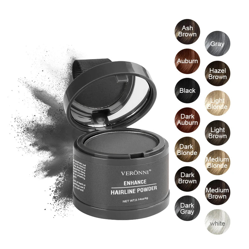 Hair Line Powder 4g Black Root Cover Up Natural Instant Waterproof Hairline Shadow Powder Hair Concealer Coverage 14 Color