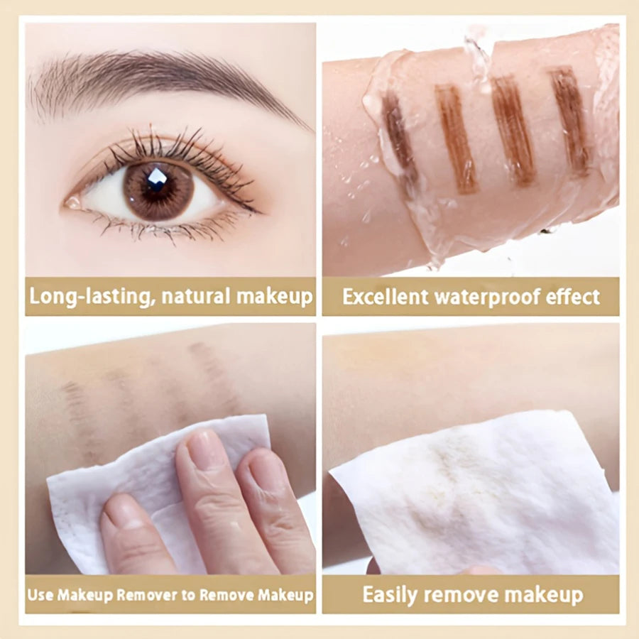 Double Headed Eyebrow Pencil, Extremely Fine, Waterproof, Sweat Resistant, and Long-Lasting