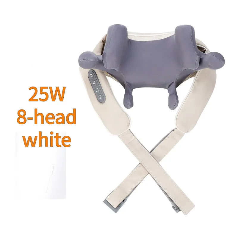 8-head/10-head Neck&Shoulder Massage Shawl Wireless Cervical Neck Back Massager Waist Leg Kneading Masajeador Trapezius Massager