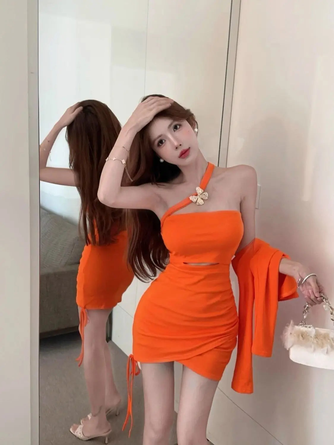 Vestidos Elegantes Para Mujer Sexy Bodycon Dresses Robe Mini Spring Summer Slim Pleated Casual Chic