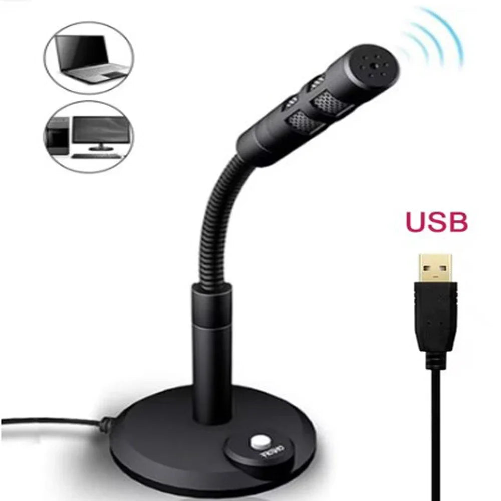 USB Computer Microphone Noise-Cancelling Recording Desktop Mic for PC Laptop for Online Chatting Home Studio Podcasting Gaming