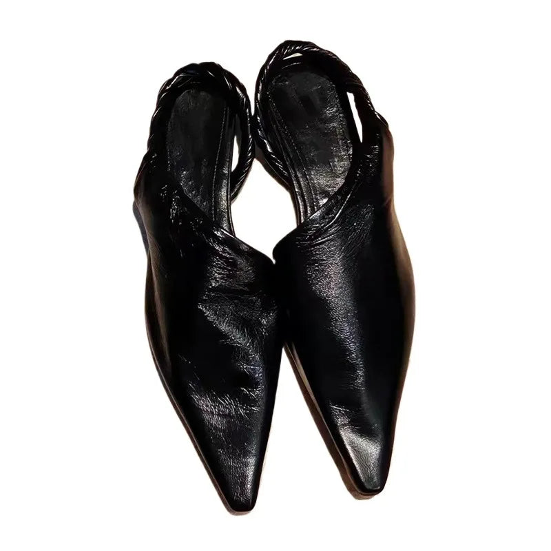 Pointed Toe Women Sandals Flats Casual Shoes 2026 New Designer Summer Elegant Slingback Woman Shoes Slippers Walking Zapatos