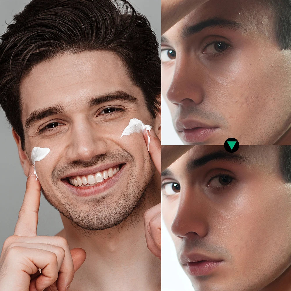Lakerain Skin Care for Men Kit Oil Control Skin Firming Increase Hydrate Deep Cleaning Face 7 PCS Per Set Travel Skin Care Kit