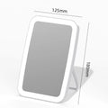 LED makeup mirror with light, battery-operated desktop foldable small makeup mirror for female students