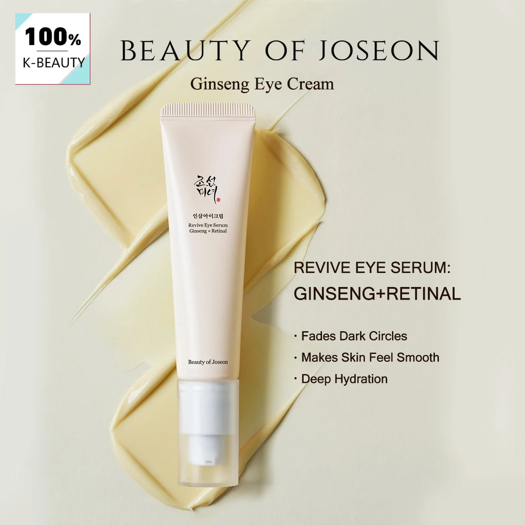Beauty of Joseon Ginseng Eye Cream 30ml, Intense Hydration, Mild Natural Formula, Korean Cosmetics, Skincare
