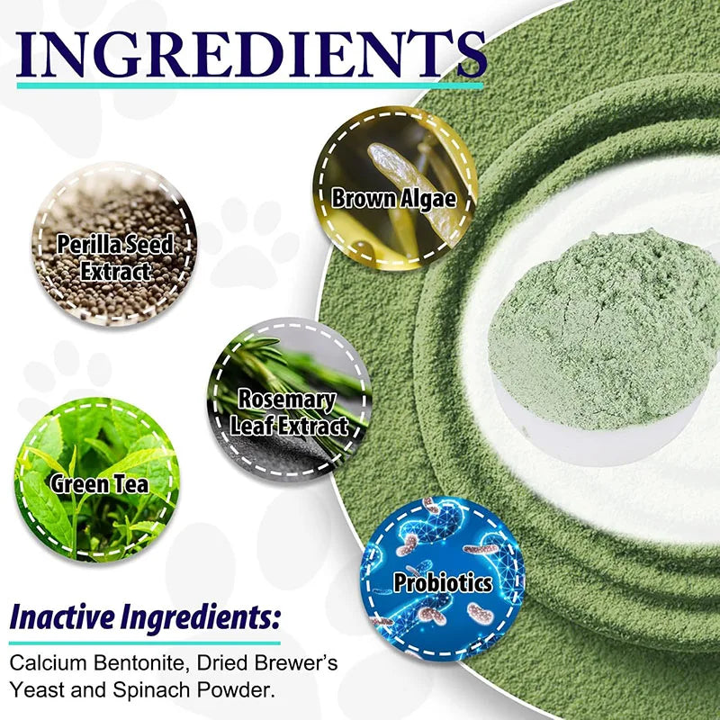 Dog Dental Cleaning Powder, Pet Teeth Powder Reduces Tartar Plaque & Bad Breath, Oral Care for Small Medium Large Dogs