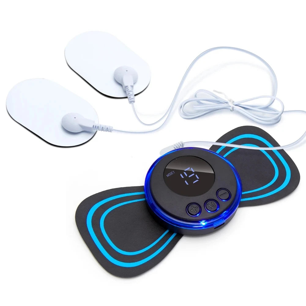 EMS Neck Massager Electric Muscle Stimulator Cervical Sticker Massage Patch Low Frequency Pulse Pads Body Pain Relief Masajeador