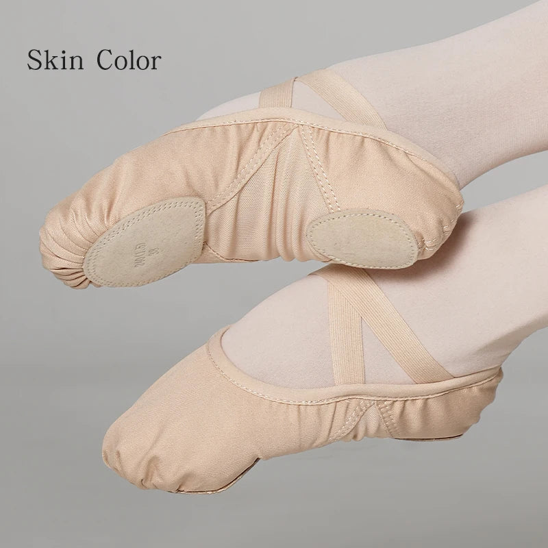 Women Ballet Dance Shoes Split Sole Ballet Slippers for Girls Kids Breathable Ballet Shoes Ballerina Dance Slippers Ballet Flats