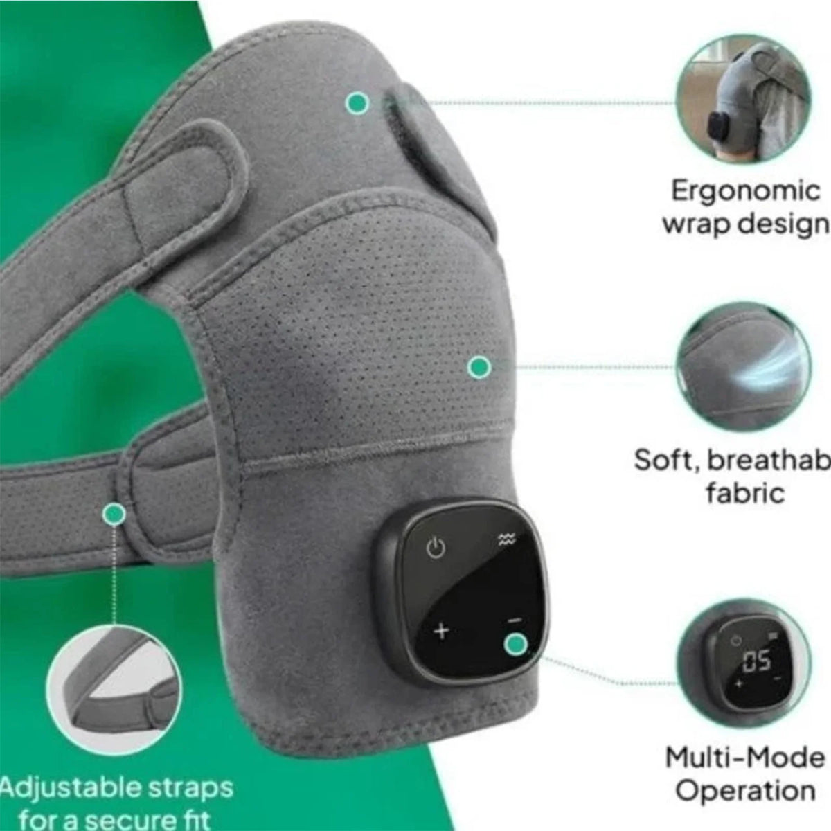 Shoulder Massager With Heat Vibration And Kneading Triple care Devices For Neck 5 Temperature Settings Massage Tools