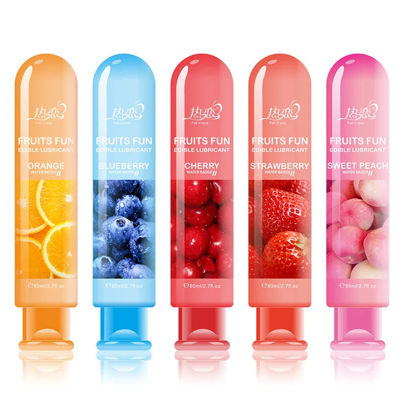 80ml Adult Sexual Body Smooth Fruity Lubricant Gel Edible Flavor Sex Health Product Perfect To Warm Up Sensual Massage Sex Toys