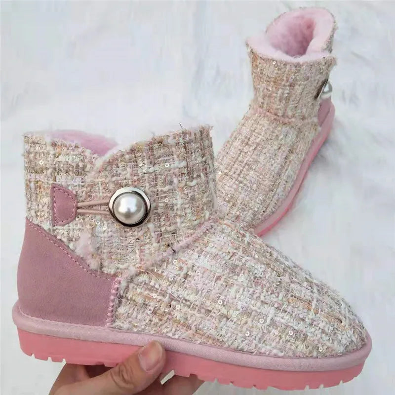 New Style Women Winter Boots Austalia Fashion Warm Brand Genuine Leather Snow Boots For Woman Shoes Botas Mujer