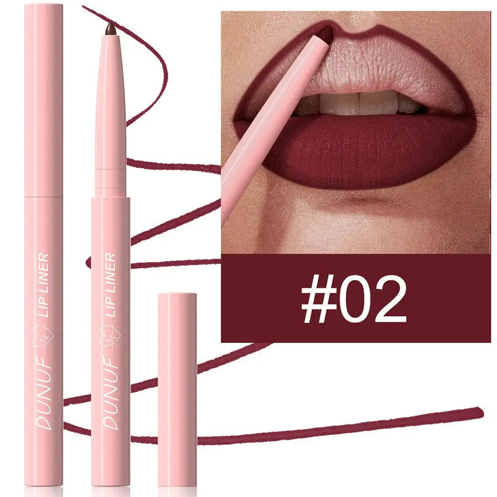 Twist Up Lip Liner Lipstick Pen Multipurpose Powder Blusher Velvet Matte Waterproof Lip Contour Non Stick Cup Lip Rouge Makeup