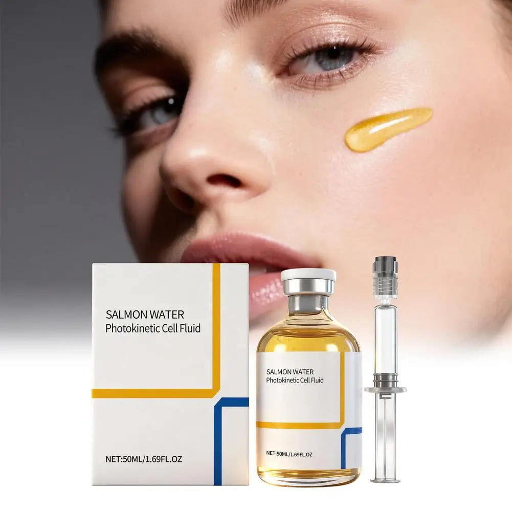 Korean Salmon Wrinkle Serum Skin Rejuvenation Essence, Strengthens Barrier Function, 24H Continuous Hydration Firming Skin Care