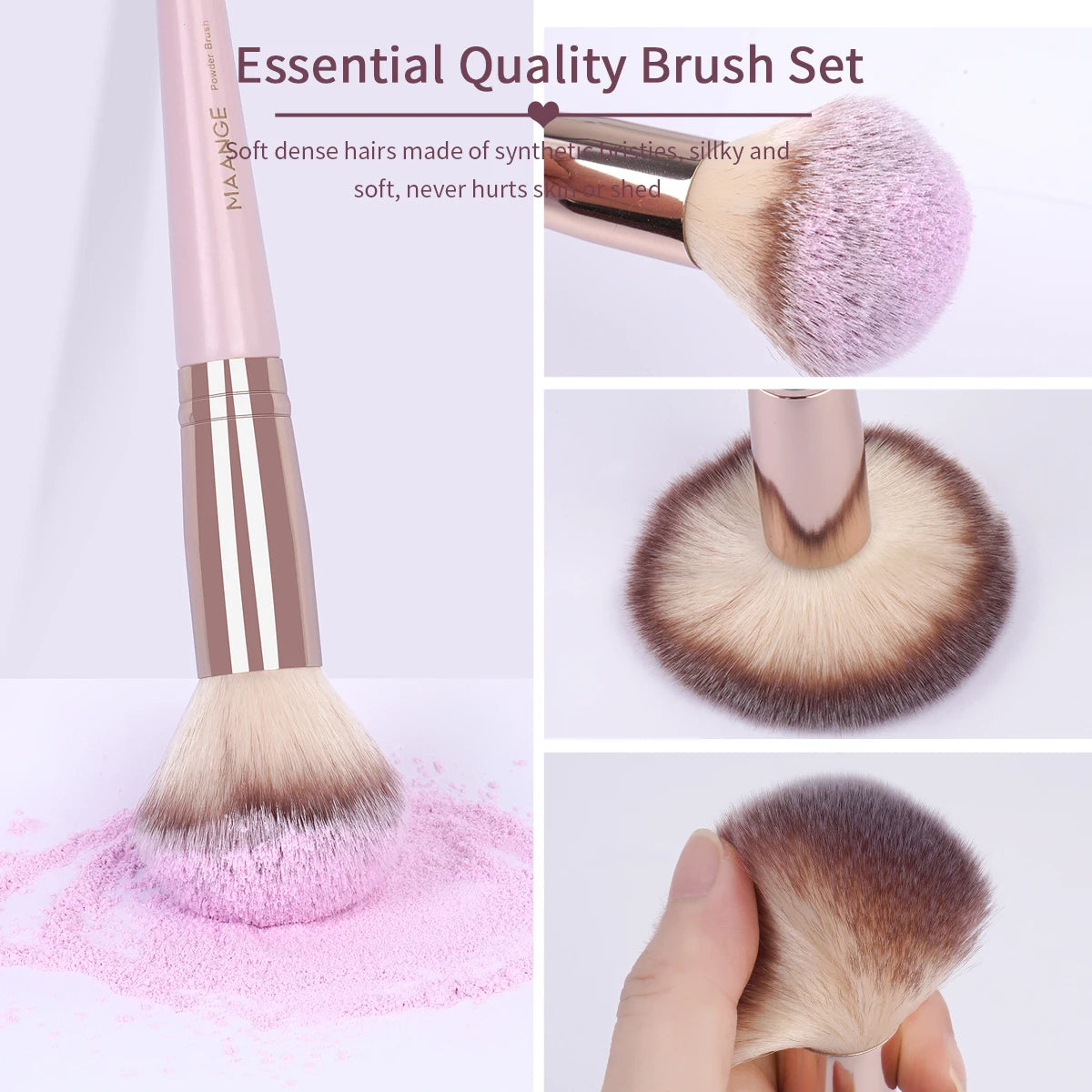 MAANGE 20pcs Professional Makeup Brush Set with Storage Bag Foundation Brush Powder Brush Eyeshadow Brush Basic Makeup Brushes