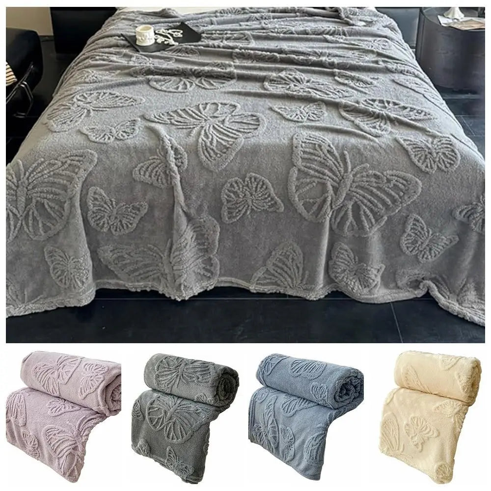 New Double Sided Cooling Blanket Skin-Friendly Cold Effect Conditioning Quilt 3D Butterfly Jacquard Breathable Cooler Quilt