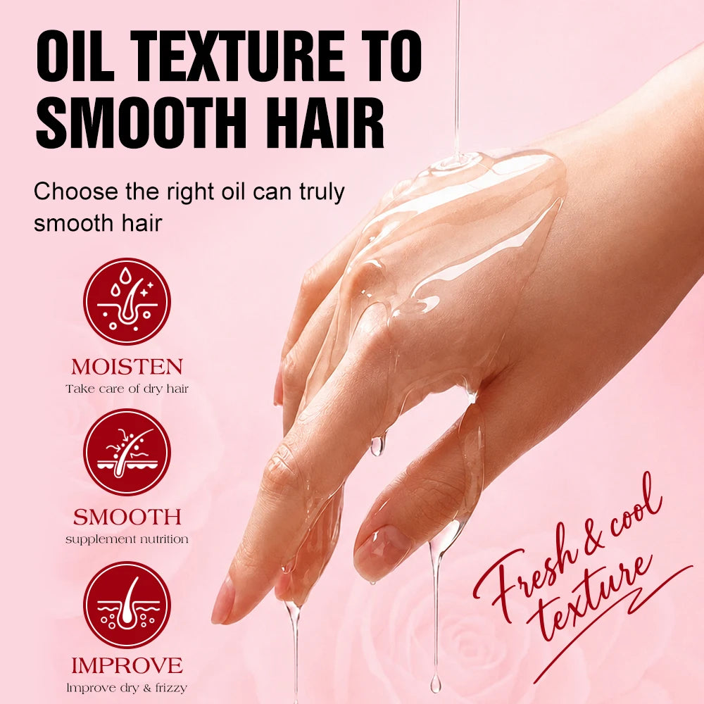 Peptide Keratin Hair Serum Capsules, 60Pcs Leave-In Hair Oil Conditioner, Anti-Frizz Treatment for Smoother Dry Damaged Hair