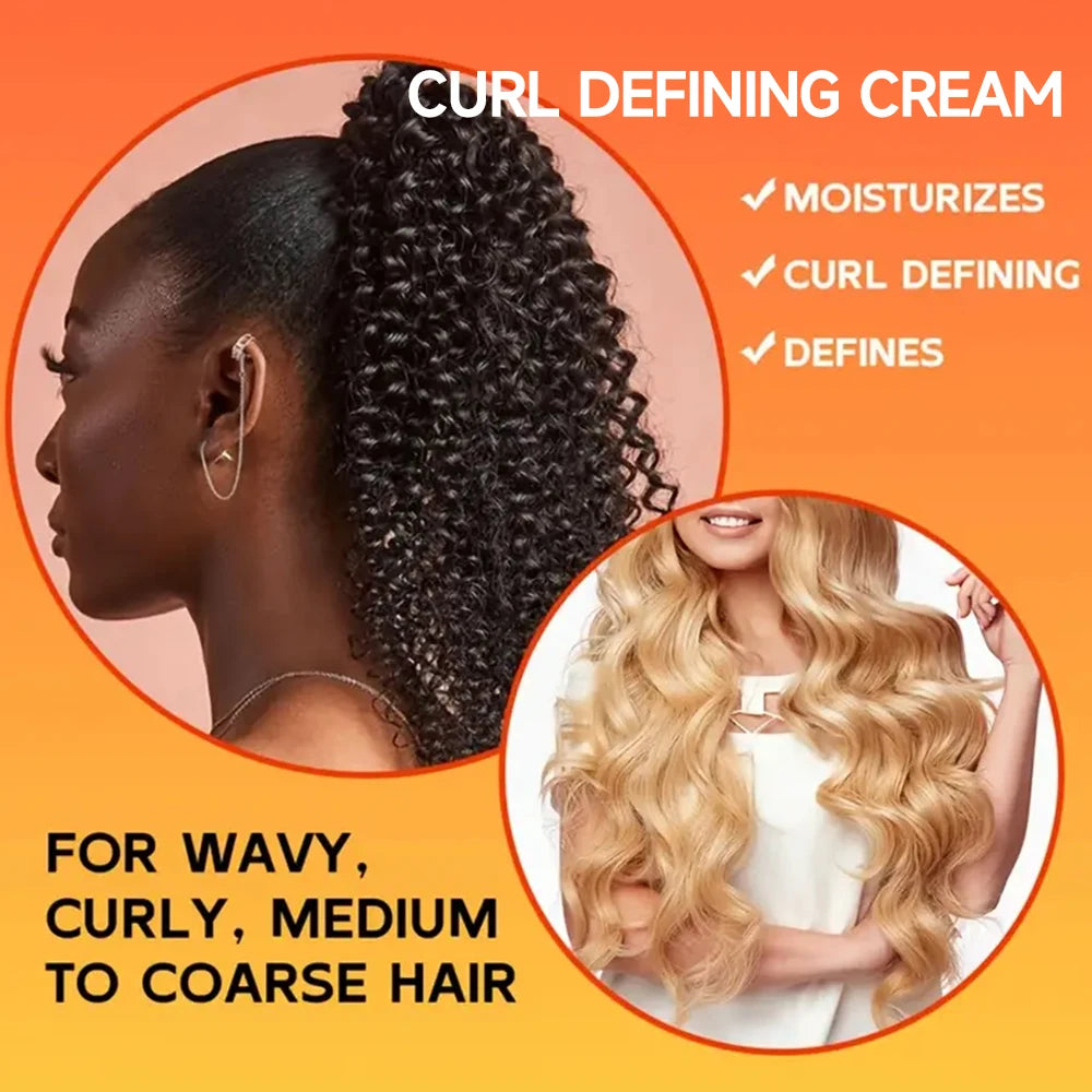 7-in-1 Curling Cream Curls Hair Elastin Long-lasting Styling Volume Hair 100ml Moisturizing Curling Cream Curly Hair Mask