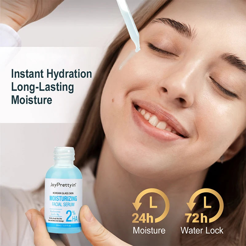 Hyaluronic Acid Face Serum Moisturizing Smoothing Reduces Dryness Fine Lines Hydrating Facial Essence Korean Skin Care