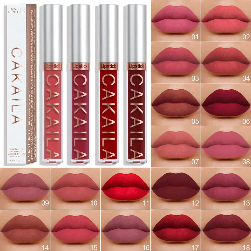 Cosmetics Lip Gloss 18 Colors Long Lasting Liquid Lipstick Lipstick Matte Waterproof