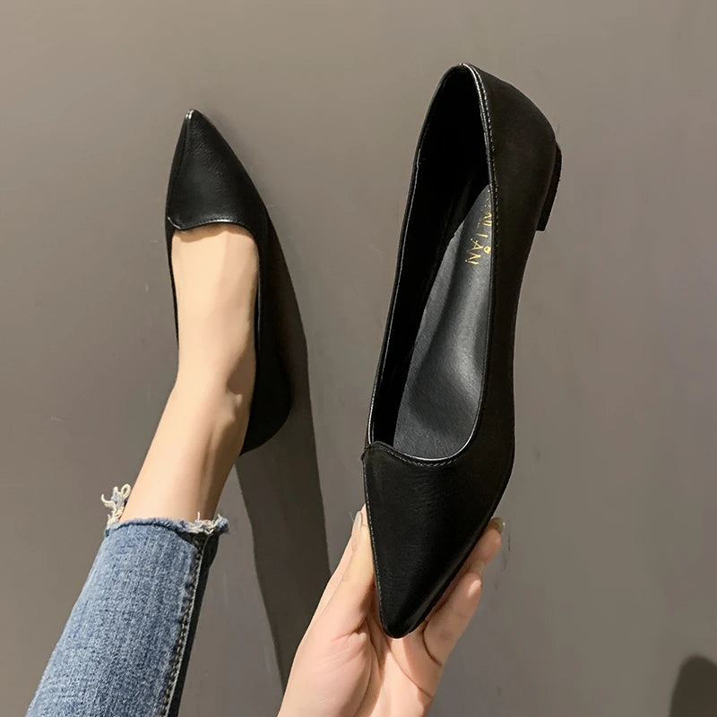 Women Fashion Pointed Toe Slip on Shoes Summer Woman Loafers Comfortable Ladies Yellow Boat Shoes Autumn Flats Zapatos Mujer