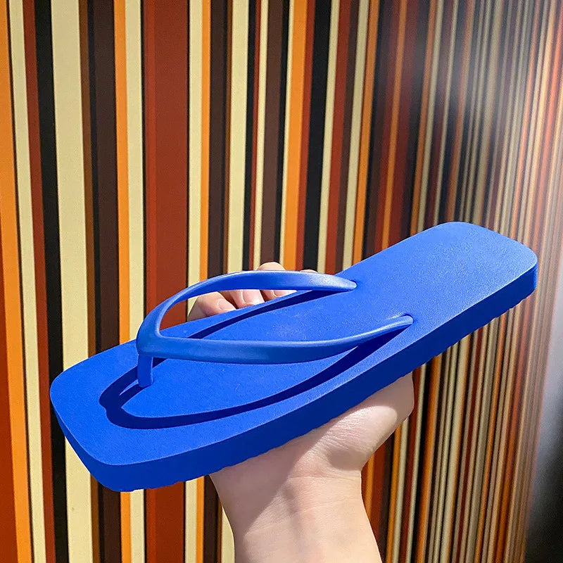 Casual Men Flat Slippers Flip Flops Thick Sole Comfortable Outdoor Beach Sandals Non-Slip Shoes 2024 Indoor Shower Zapatos