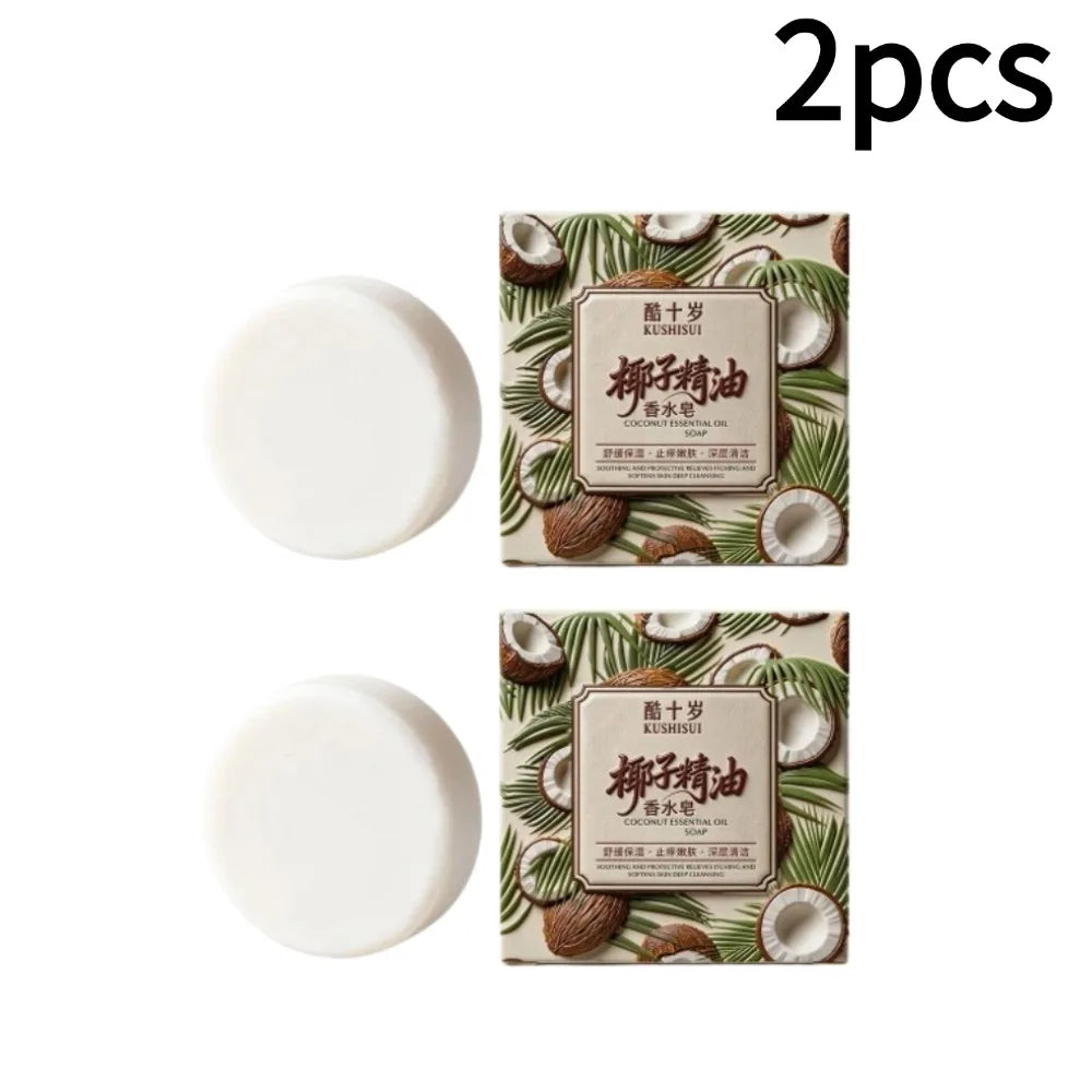 Coconut Milk Soap Pure Plant Extract Handmade Soap Deep Cleansing & Oil Control,Gentle Soothing & Moisturizing Skin Clean Soap