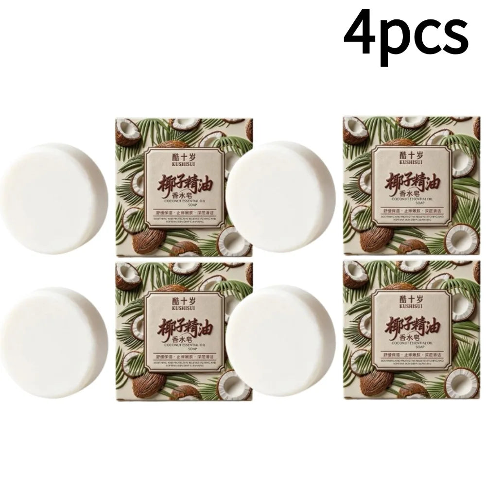 Coconut Milk Soap Pure Plant Extract Handmade Soap Deep Cleansing & Oil Control,Gentle Soothing & Moisturizing Skin Clean Soap