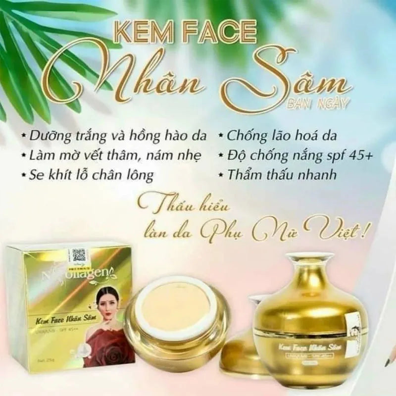 Kem Sam Serum Sua Rua Mat,3pcs Combo Kem Sâm Serum Cao CấP N Collagen Trang Da Tri Mun Nam 3mom, Remove Dark Skin Acne White