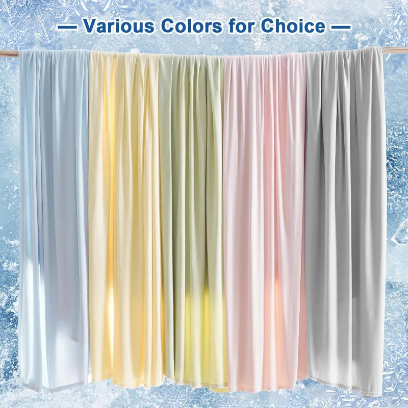 Ultra Cold Feeling Ice Silk Blanket Summer Cooling Blanket Soft Lightweight Washable Bed Throw for Home Indoor Outdoor Nap Use