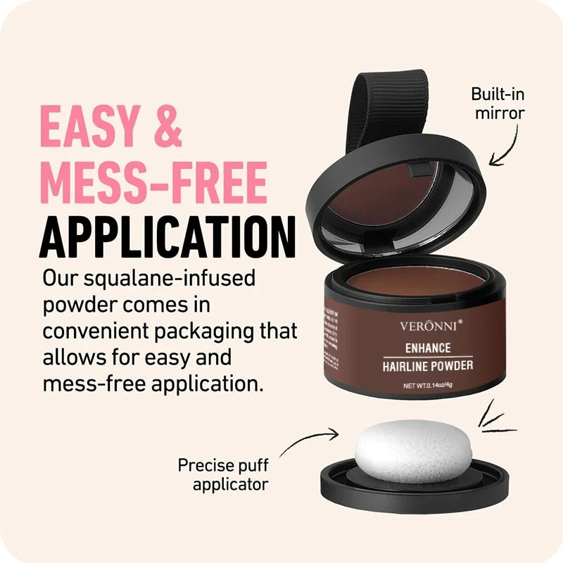 Hair Line Powder 4g Black Root Cover Up Natural Instant Waterproof Hairline Shadow Powder Hair Concealer Coverage 14 Color