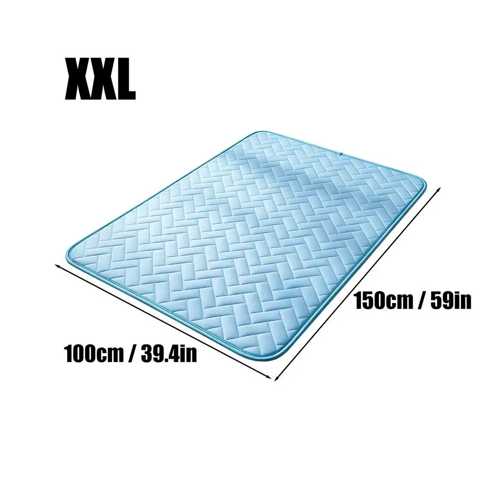 Cat Cooling Mat Pet Kennel Cold Pad Puppy Heat Absorption Mat For Outdoor Indoor Backyard Balcony Home Living Room Bedroom