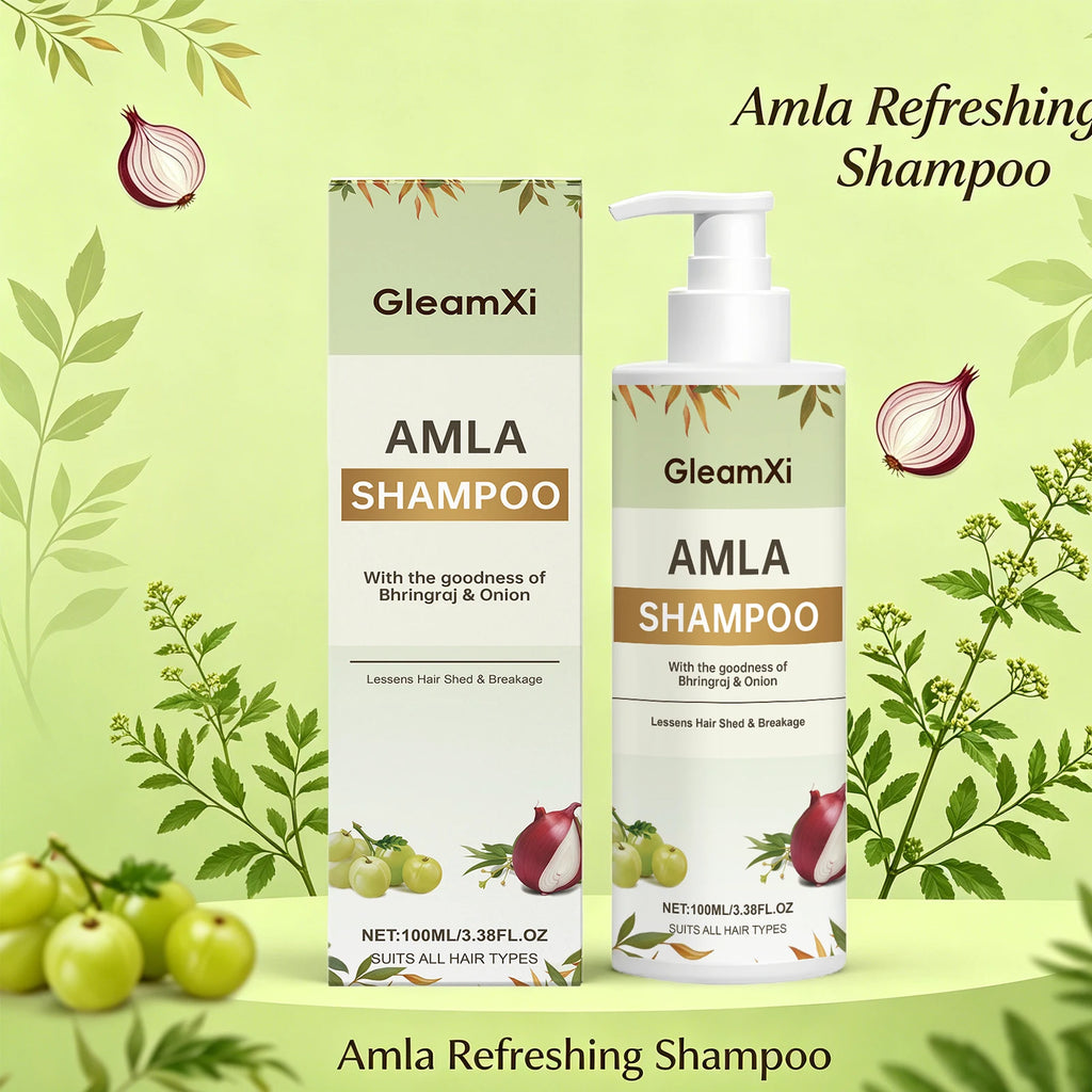 Amla Shampoo Strengthening Nourishing Hair Controls Excess Oil Adds Shine Reduce Hair Shedding Breakage Onion Bhringraj Shampoo