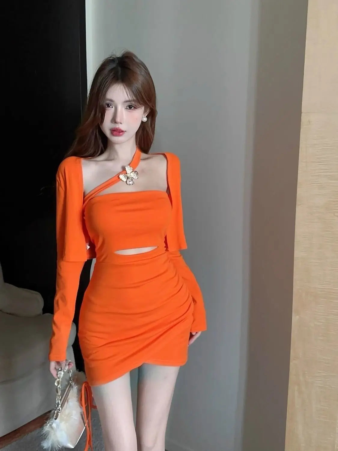 Vestidos Elegantes Para Mujer Sexy Bodycon Dresses Robe Mini Spring Summer Slim Pleated Casual Chic