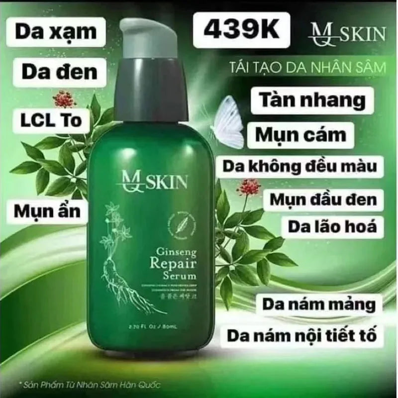 Kem Nám Bột rửa mặt nhân sâm Serum tái tạo thay da nhân sâm MQ SKIN Chính hãng, trắng sáng, căng bóng và mịn màng hơn