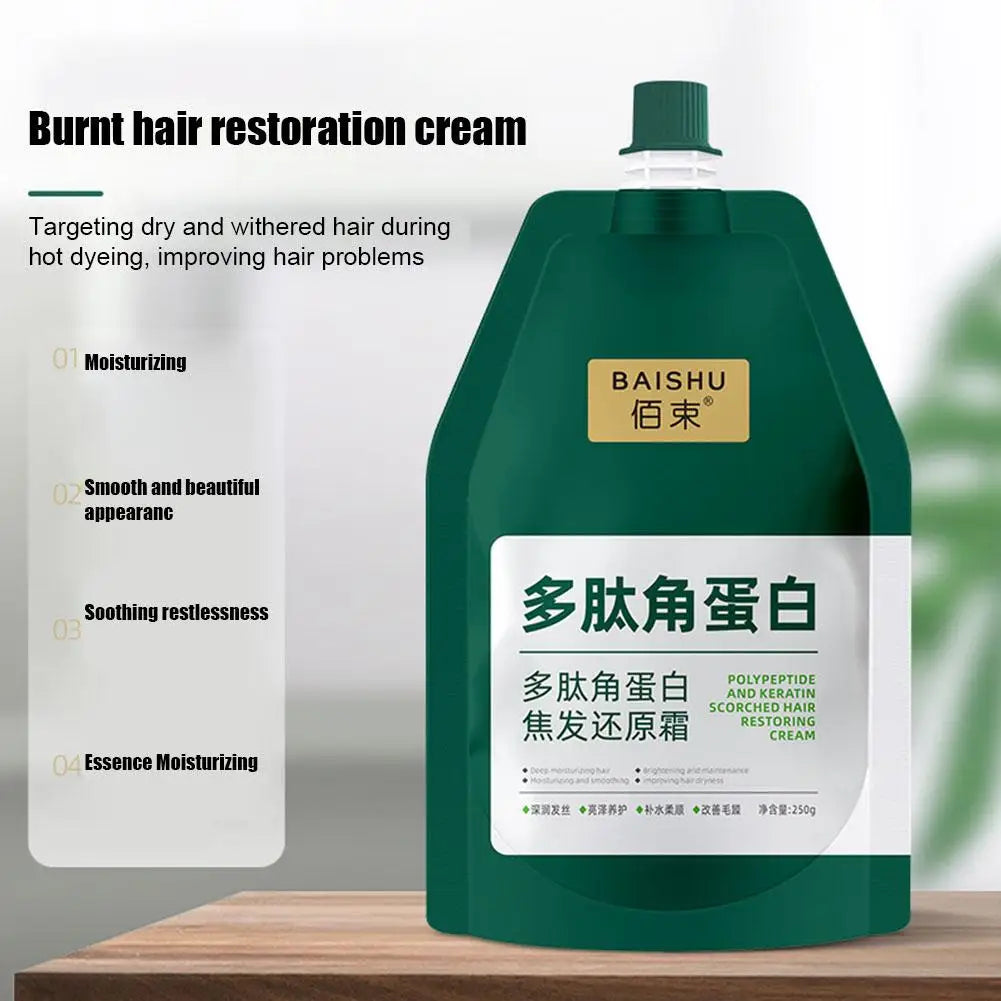 1/3 Polypeptide Keratin Hair Restoring Cream Repair Dry Damaged Hair Scalp Treatment Keratin Hair Mask Nourish Hair Conditioner