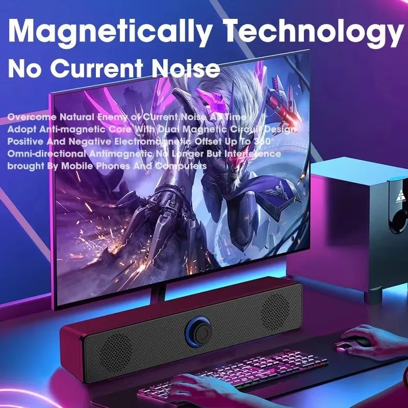 Music Soundbar Computer Caixa De Som Wired and Wireless Bluetooth Speaker Portable Sound Box Bar for PC TV Laptop Desktop Bocina