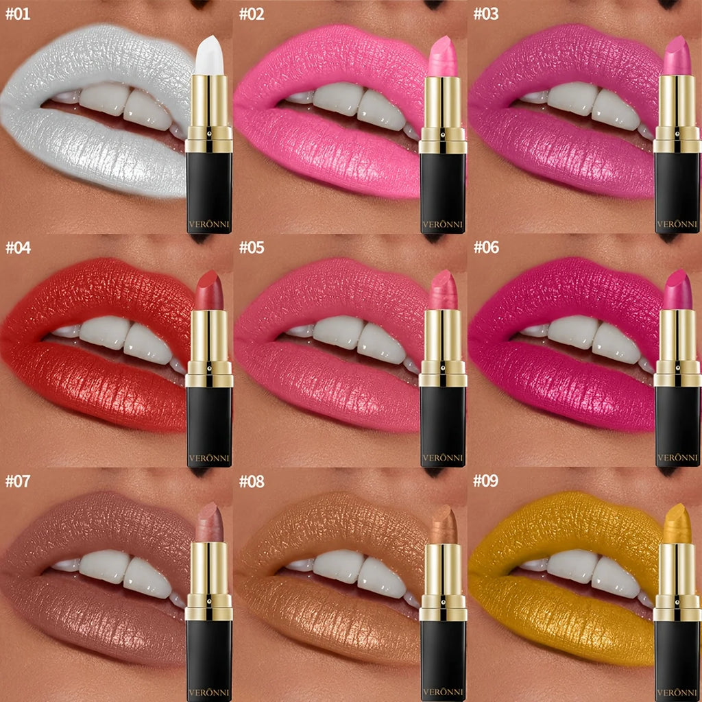 Diamond Lipstick, Hydrating Sparkling Solid Lip Glaze, Shimmer Lip Gloss, Waterproof Long-Lasting Lip Glossy, Highly Pigmented S
