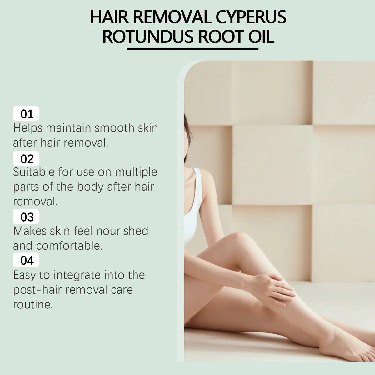 Cyperus Rotundus Root Hair Removal Oil Relieve Redness Smoothing Soothing Moisturizing Hair Growth Inhibitor Body Depilatory Oil