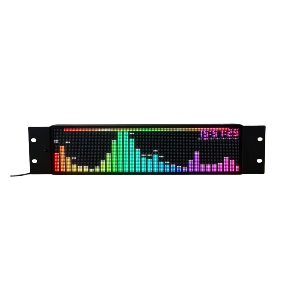 Professional music spectrum display instrument, music rhythm light RGB multi-color adjustable, wireless pickup spectrum analyzer