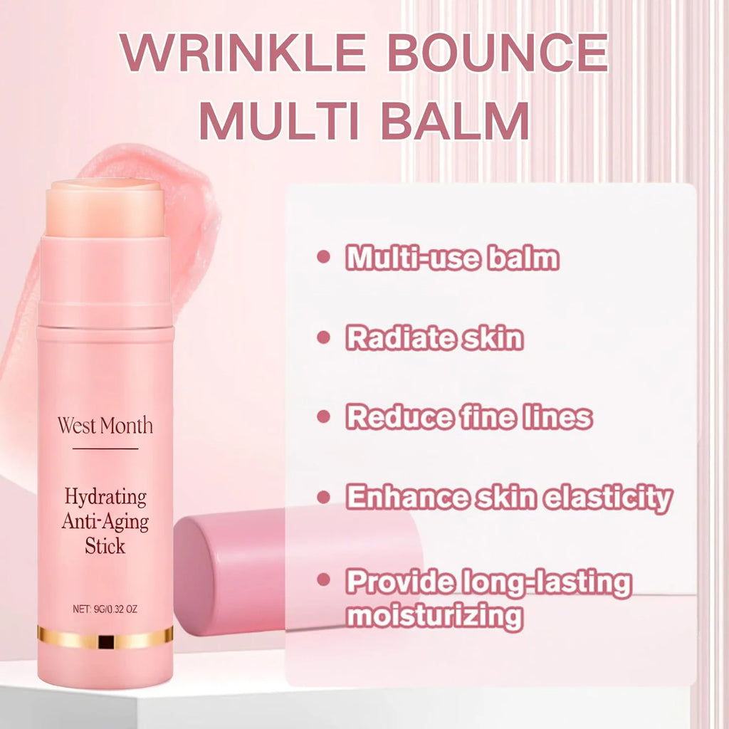 Collagen Multi Bounce Balm Stick – Firming & Lifting, Wrinkle Removal Brightening Facial Dull Skin Moisturizing Skin Care Korean