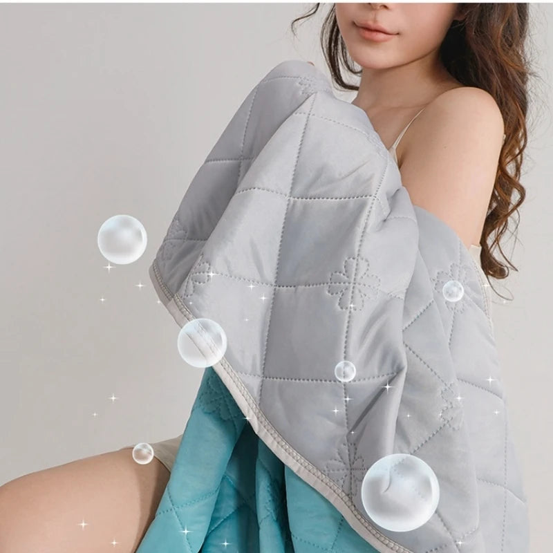 New Soft Cooling Blanket Lightweight Smooth Air Condition Comforter Lightweight Summer Cool Quilt Double Side Cold Bedspread