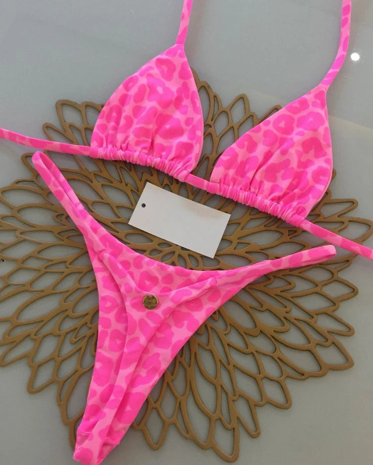 2026 New Sexy Women Bikini Set Beach Holiday Swimsuit Brazilian Thong Bikini Set Sexy Two Pieces Bathing Suit Women Beach Wear