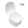 Denture Bath Box Organizer Dental False Teeth Storage Box with Hanging Net Container Cleaning Teeth Cases Artificial Tooth Boxes