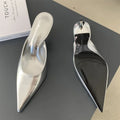 Luxury Designer Women's Shoes New Exquisite Pointed Tip High Heeled Slippers for Woman Fashion Baotou Casual Shoes Zapatos Mujer
