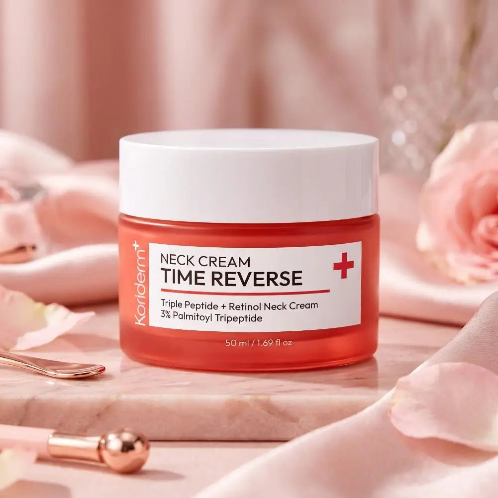 Koriderm+ Time Reversal Neck Tightening Cream Tripeptide Retinol Smooth Double Chin Eliminate Neck Wrinkles Skin Care Cream