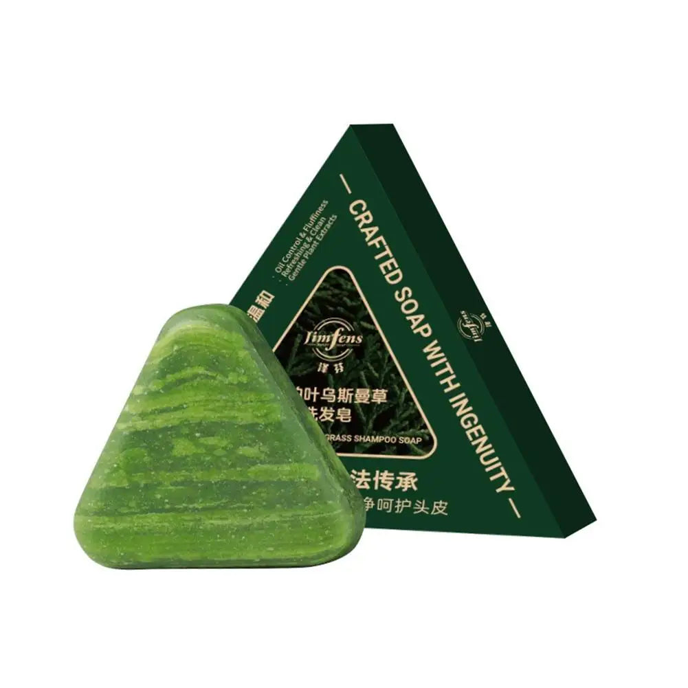 Herbal Formula Orchidaceae Polygonum Multiflorum Shampoo Handmade Soap Cleaning Oil-control Usman Grass Thick Hair Care Soap